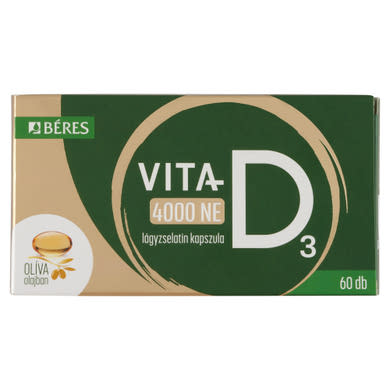 Béres Vita-D₃ 4000 NE étrend-kiegészítő lágyzselatin kapszula 60 x
