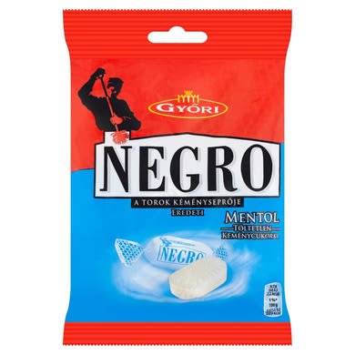 Győri Negro mentol ízű töltetlen keménycukorka