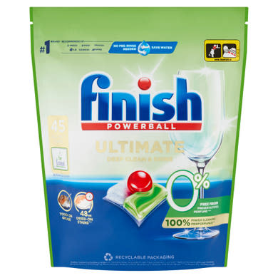 Finish Powerball Ultimate all in 1 0% mosogatógép kapszula 45 db 571,5 g