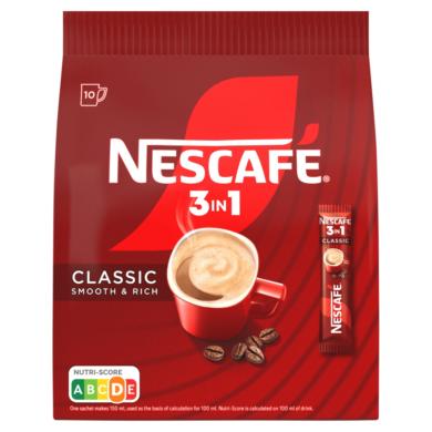Nescafé 3in1 Classic Smooth & Rich azonnal oldódó kávéspecialitás 10 x 16,5 g