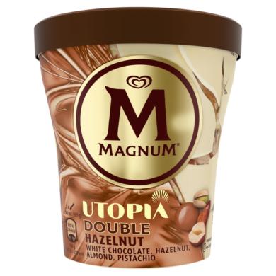 Magnum mogyoró ízű tejjégkrém sós mogyorós szósszal fehér csokoládéval
