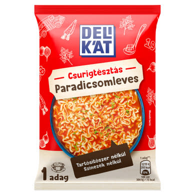 Delikát csurigtésztás paradicsomleves