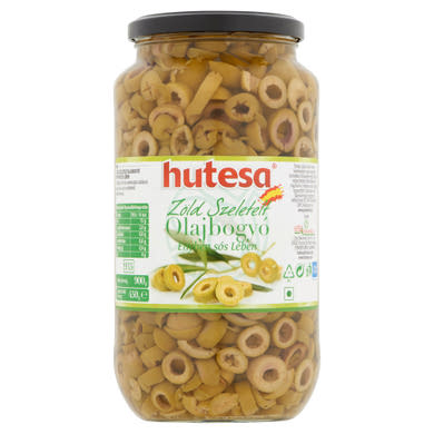 Hutesa zöld szeletelt olajbogyó enyhén sós lében