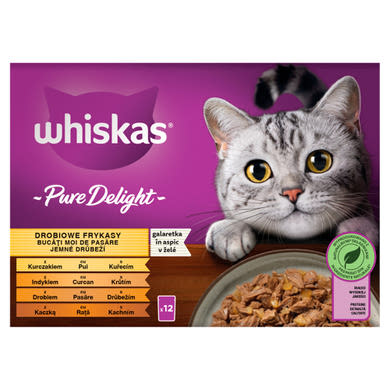 Whiskas Pure Delight teljes értékű nedves eledel felnőtt macskáknak 12 x 85 g