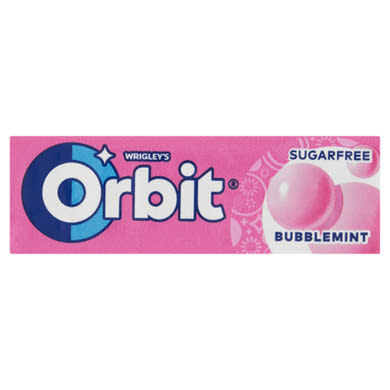 Orbit Bubblemint gyümölcs- és mentaízű rágógumi