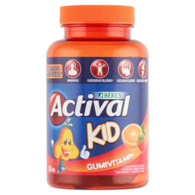 Béres Actival Kid cukormentes gumitabletta étrend-kiegészítő multivitamin
