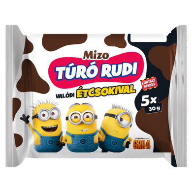 Mizo Túró Rudi natúr túródesszert valódi étcsokoládé bevonattal 5x, 150 g