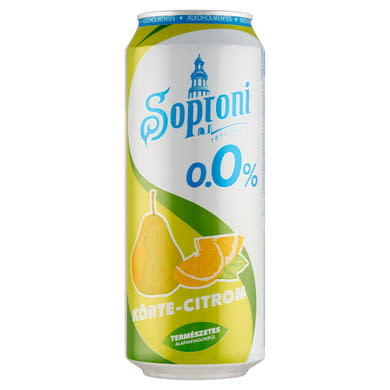 Soproni körte-citrom ízű alkoholmentes sörital