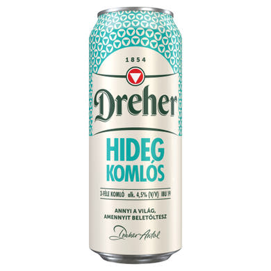 Dreher Hidegkomlós világos sör 4,5%