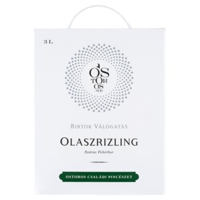 Ostorosbor Bag-In-Box Felső-Magyarországi Olaszrizling száraz fehérbor 12,5%