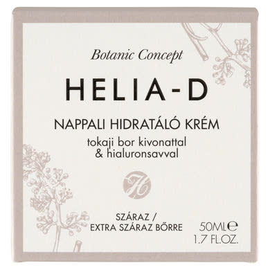Helia-D Botanic Concept nappali hidratáló krém tokaji bor kivonattal száraz/extra száraz bőrre