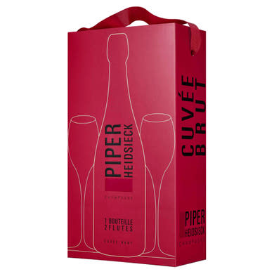 Piper-Heidsieck Cuvée Brut Flute Set díszdobozban száraz pezsgő 12% 0,75 l
