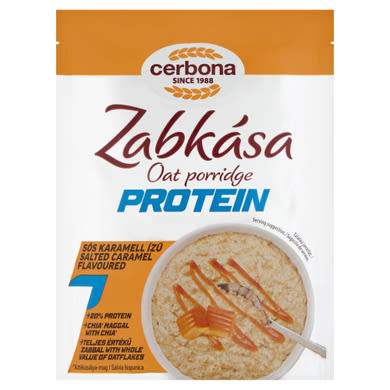 Cerbona Protein fehérjében gazdag sós karamell ízű zabkása édesítőszerrel