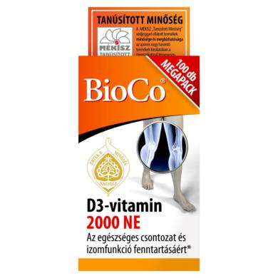 BioCo D3-vitamin 2000 NE étrend-kiegészítő Megapack tabletta