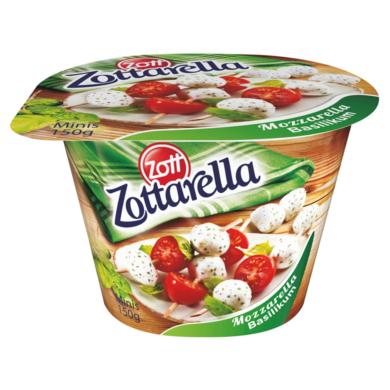 Zott Zottarella zsíros, lágy bazsalikomos mozzarella sajt sós lében 150 g