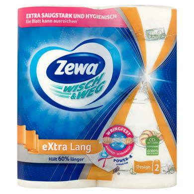 Zewa Wisch & Weg eXtra Lang Design háztartási papírtörlő 2 rétegű 2 tekercs