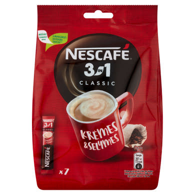 NESCAFE 3 in 1 azonnal oldódó kavéspecialitás, strong 7x, 119 g