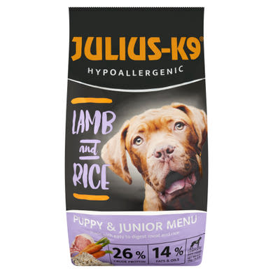 Julius-K9 Hypoallergenic teljes értékű szárazeledel allergiás kölyök kutyáknak báránnyal