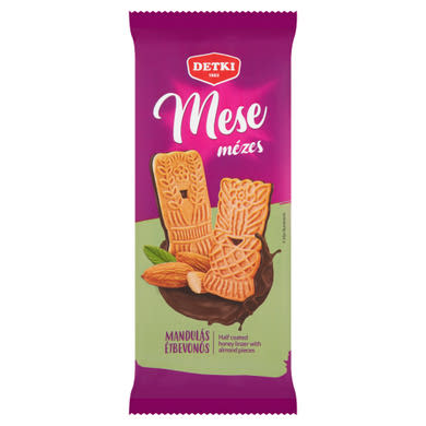 Detki Mese mézes linzer manduladarabokkal kakaós étbevonómasszával félig mártva