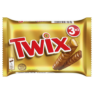 Twix kekszes szeletek karamellával tejcsokoládéba mártva 3 x 2 x  (150 g)