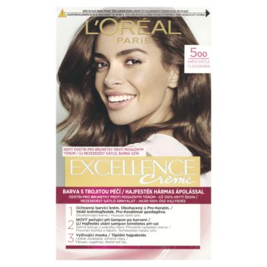 L'Oréal Paris Excellence Creme 500 Világosbarna hajfesték hármas ápolással