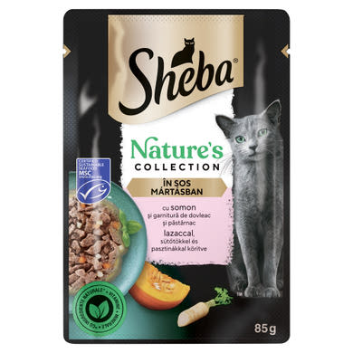 Sheba Nature's Collection teljes értékű nedves eledel felnőtt macskáknak mártásban lazaccal