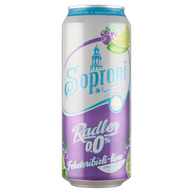 Soproni Radler feketeribizli-lime alkoholmentes sörital