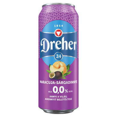 Dreher 24 alkoholmentes világos sör és maracuja-sárgadinnye ízű ital keveréke