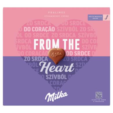 Milka I love Milka alpesi tejcsokoládé praliné epres töltelékkel