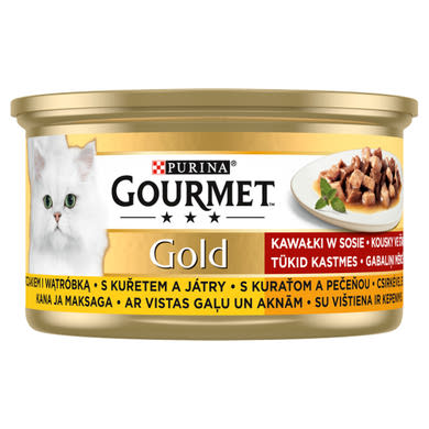 Gourmet Gold csirkével és májjal szószban nedves macskaeledel