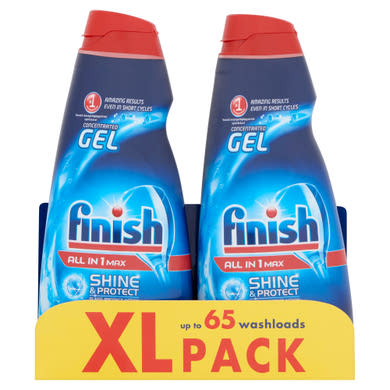 Finish All in 1 Max Shine & Protect gépi mosogatógél 2 x