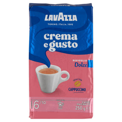 Lavazza Crema e Gusto Dolce lágy pörkölésű őrölt kávé