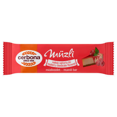 Cerbona málnás sajttorta ízű müzliszelet