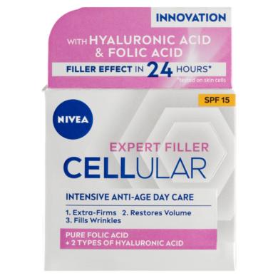 NIVEA Hyaluron Cellular Filler feszesítő nappali arckrém SPF 15