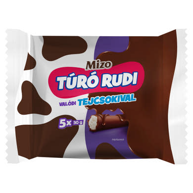 Mizo Túró Rudi natúr túródesszert tejcsokoládé bevonattal 5 x  (150 g)