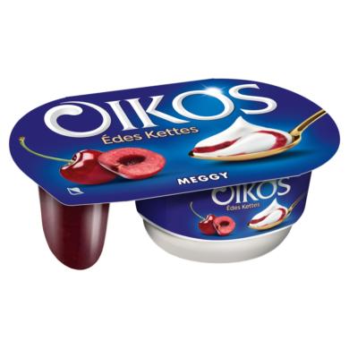 Danone Oikos Édes Kettes élőflórás édesített joghurt meggyszósszal
