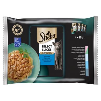Sheba Select Slices aluasakos eledel felnőtt macskáknak halválaszték 4x