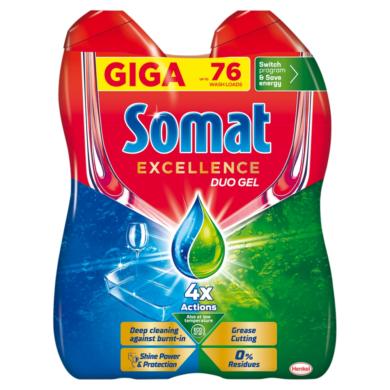 Somat Excellence Duo Gel mosogatógél 76 mosogatás 2 x