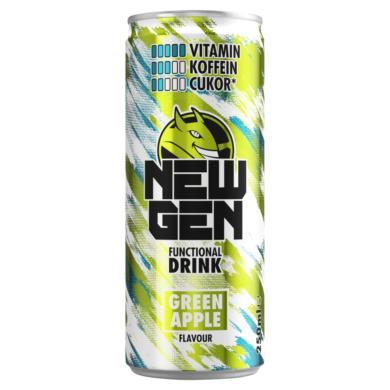 New Gen zöldalmaízű, koffeintartalmú, szénsavas, alkoholmentes ital