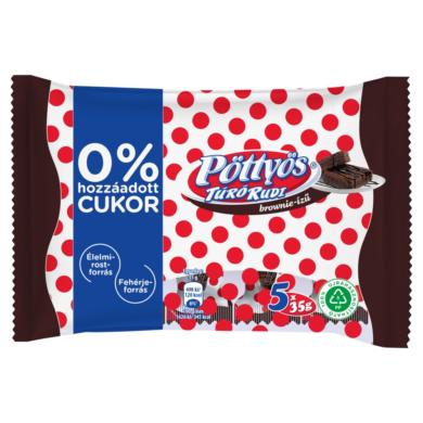 Pöttyös Túró Rudi Brownie-ízű, túródesszert kakaós étbevonattal édesítőszerekkel, hozzáadott cukor nélkül 5 x  (175 g)