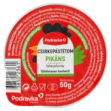 Podravka pikáns csirkepástétom