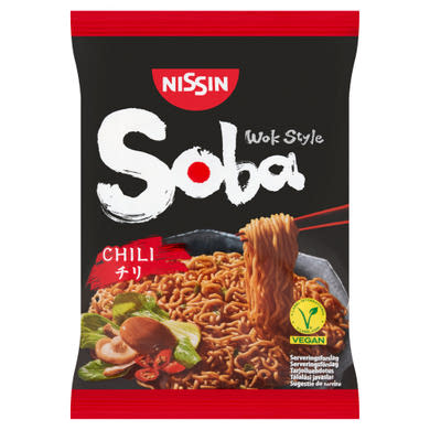 Nissin Soba instant tészta búzalisztből chili ízesítő szósszal