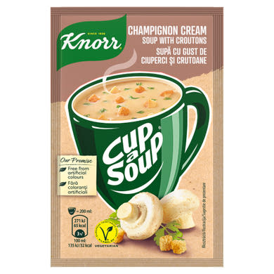 Knorr Cup a Soup gombakrémleves zsemlekockával