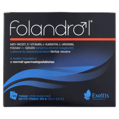 Folandrol folsav+szelén tartalmú étrend-kiegészítő por