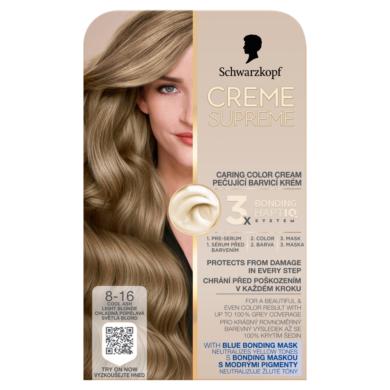 Schwarzkopf Creme Supreme tartós hajfesték /8-16 Hűvös hamvas világosszőke - 1 db