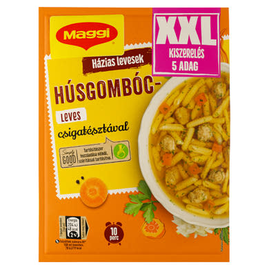 Maggi húsgombócleves csigatésztával