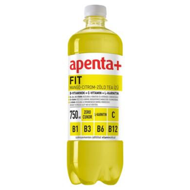 Apenta+ Fit mangó-citrom-zöld tea ízű szénsavmentes energiamentes üdítőital vitaminokal