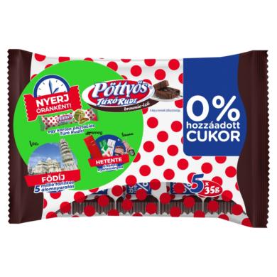 Pöttyös Túró Rudi Brownie-ízű, túródesszert kakaós étbevonattal édesítőszerekkel, hozzáadott cukor nélkül 5 x  (175 g)