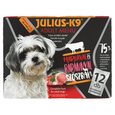 Julius - K9 kutya tasak MP marha&bárány 12x100g