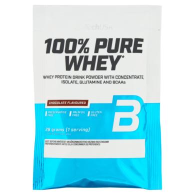 BioTechUSA 100% Pure Whey csokoládé ízű fehérje italpor cukrokkal és édesítőszerekkel